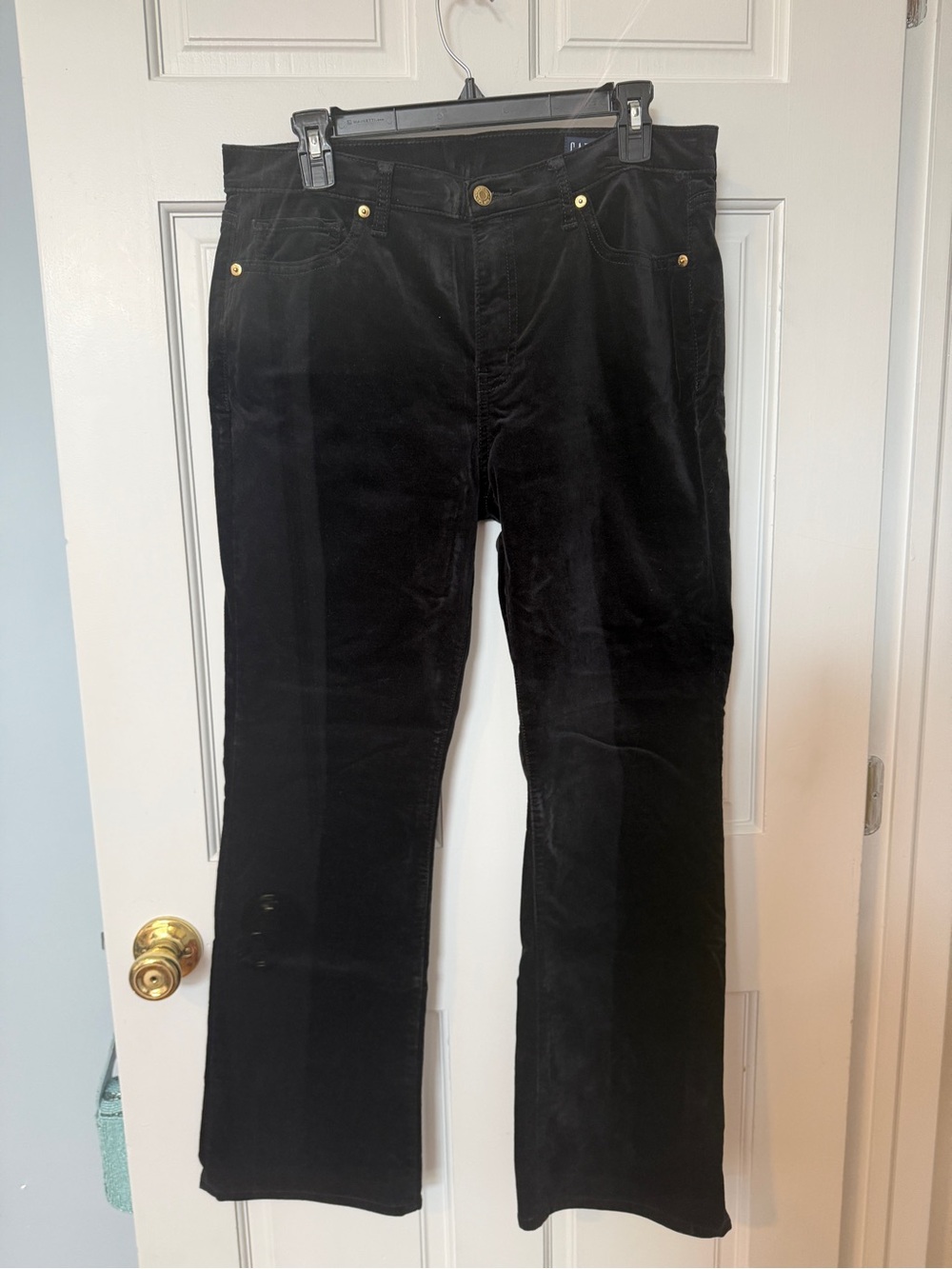 GAP Black Denim Baby Boot Jeans like velvet EUC sz 30short
